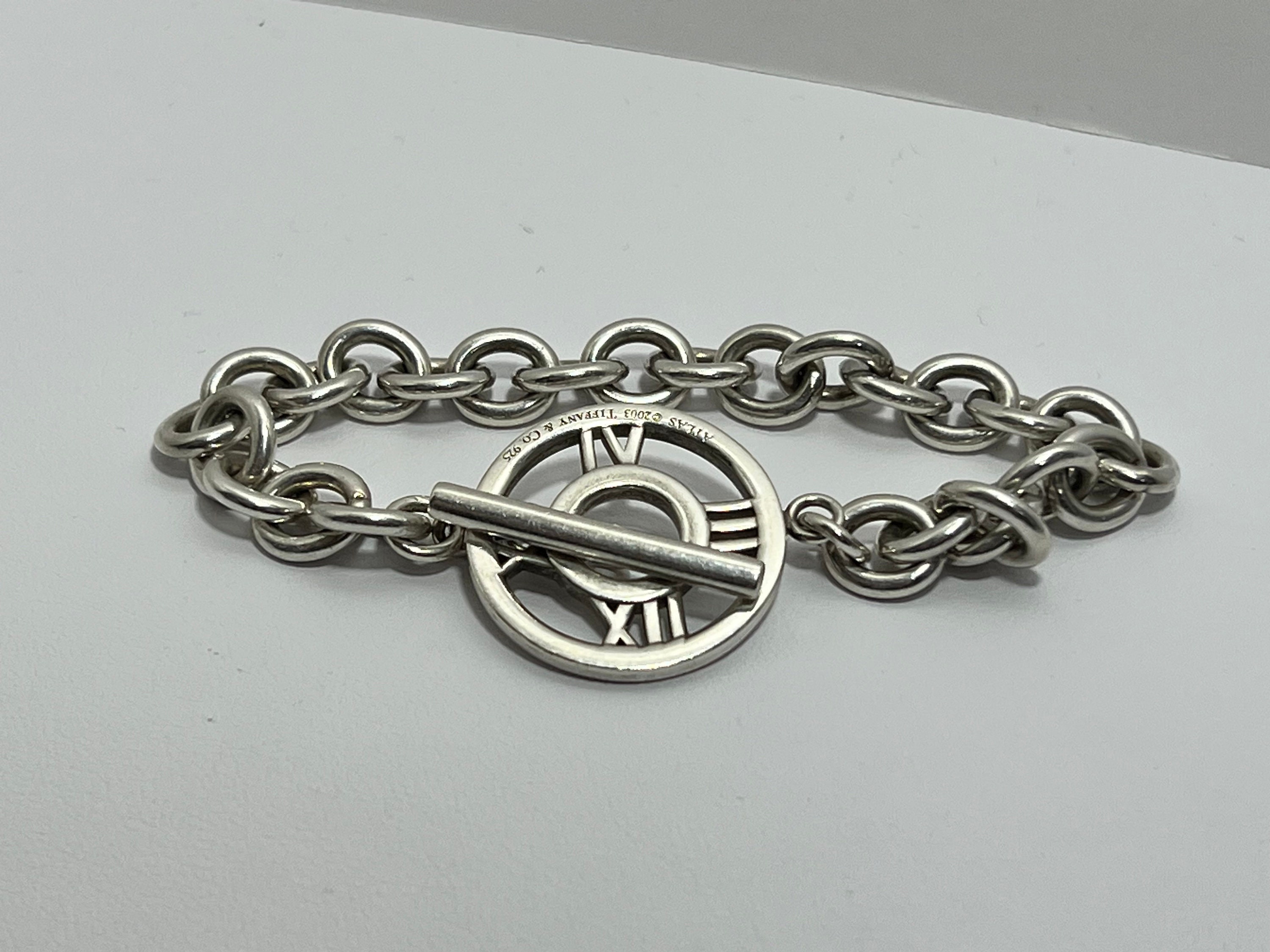 Tiffany & Co. Sterling Silver Atlas Toggle Bracelet - Etsy