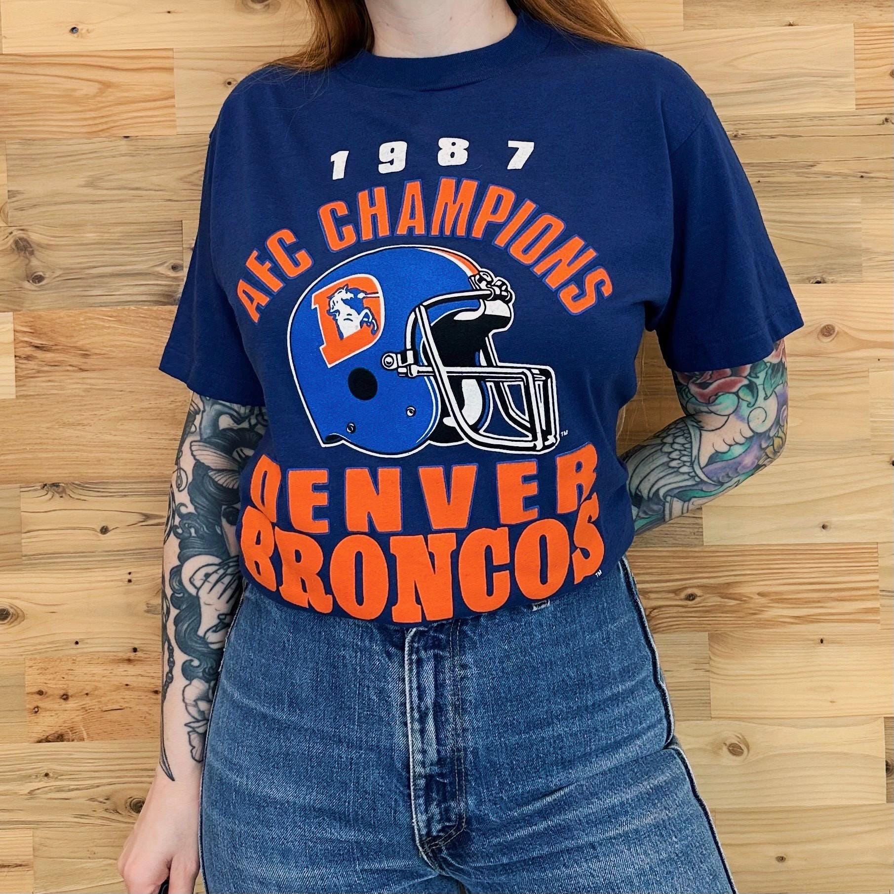 Denver Broncos Vintage NFL Football Team Tee Shirt T-shirt - Etsy