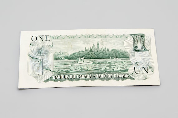 1973年カナダ1ドル紙幣、カナダ銀行エリザベス2世女王、1ドル紙幣