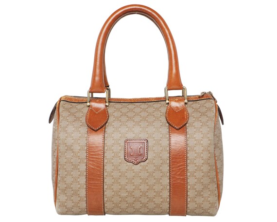 90年代ヴィンテージ セリーヌ マカダムレザー ボストン ボウラー