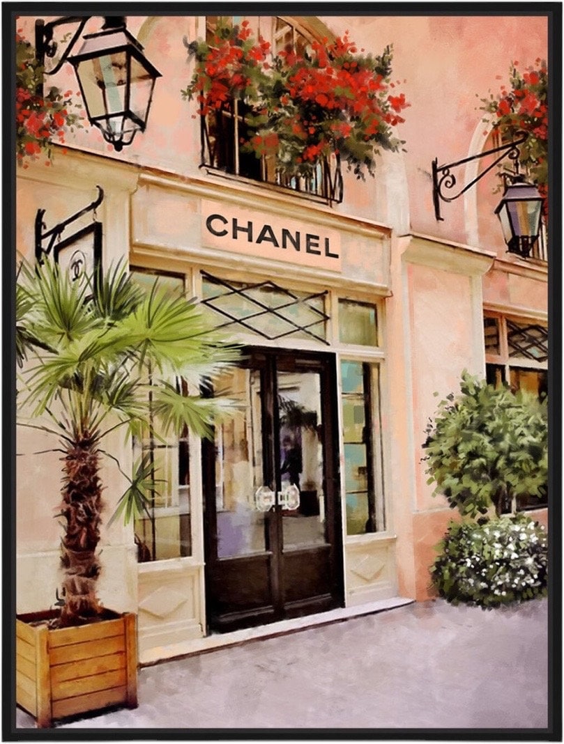 Oliver Gal Chanel Store Front Gallery Art 36x24 - Etsy