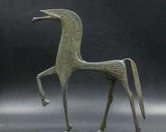 古代ギリシャ スパルタ ブロンズ製 馬の像 幾何学時代 レプリカ 古代