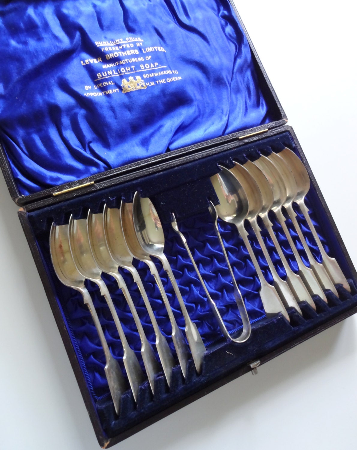 Vintage James Dixon & Sons of Sheffield Silver Tea Spoon Set 1910s