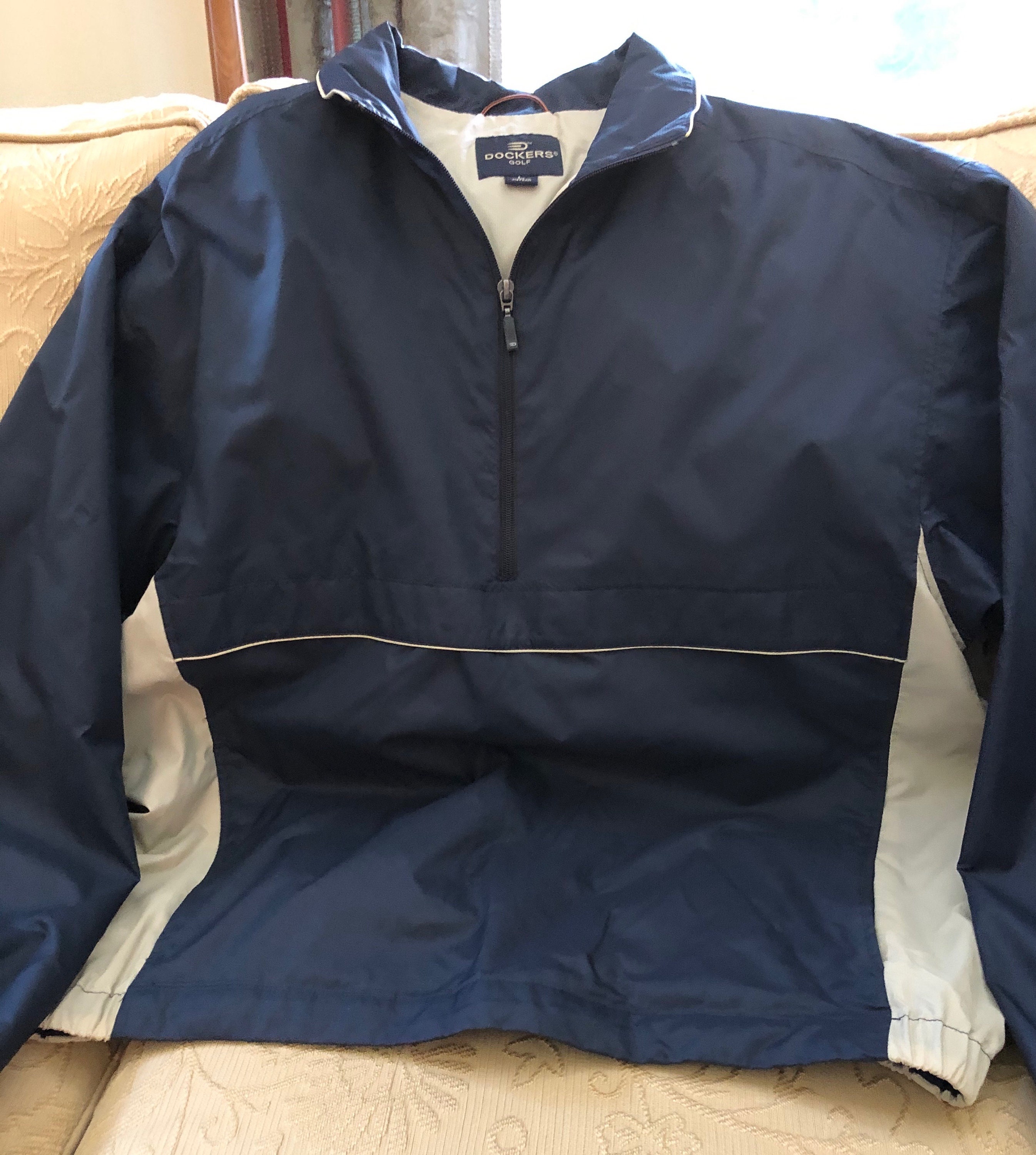 Vintage Mens Golf Jacket, Dockers Golf, Navy Jacket, Never Worn
