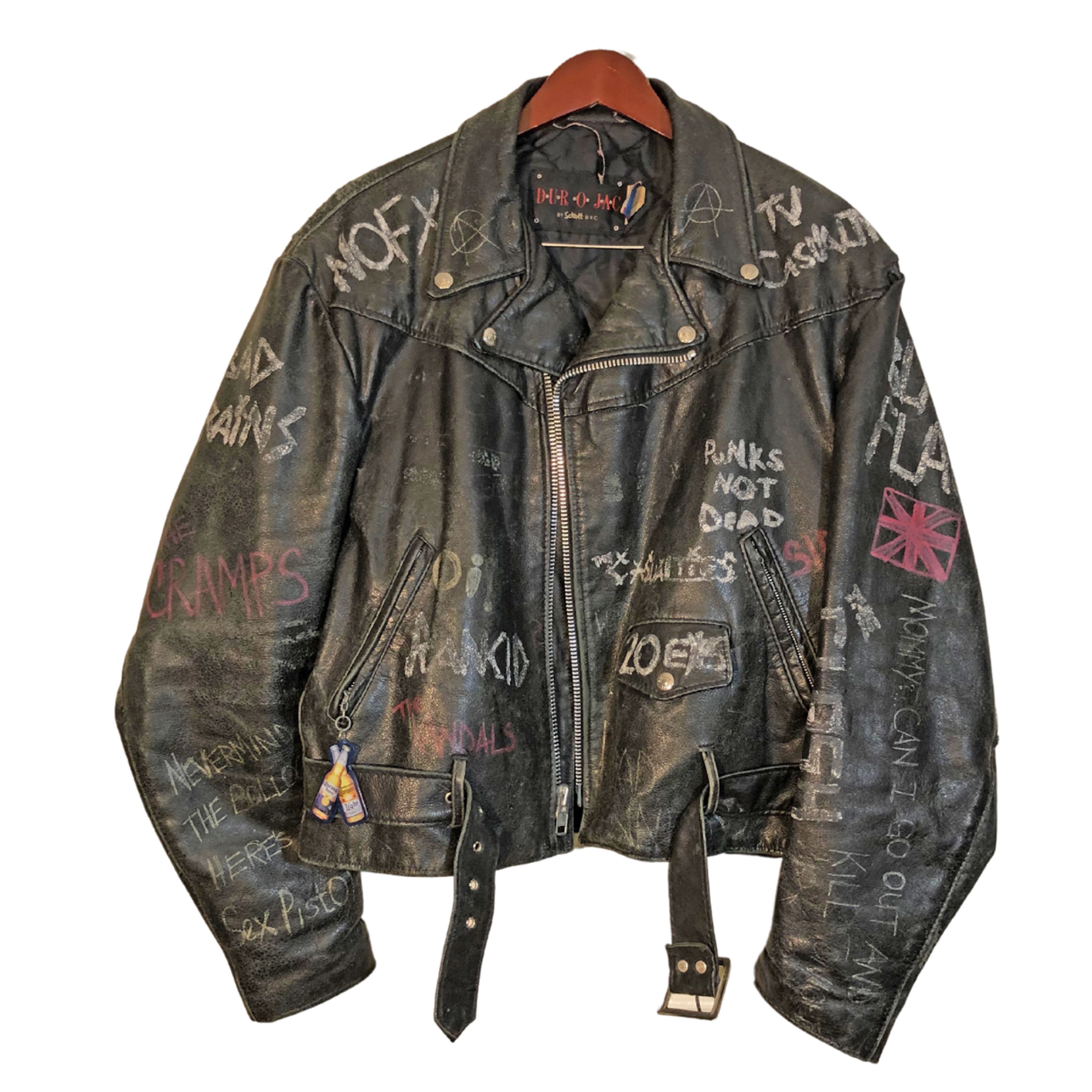 DUR O JAC by Schott N.Y.C. Black Leather Destroy Double Rider