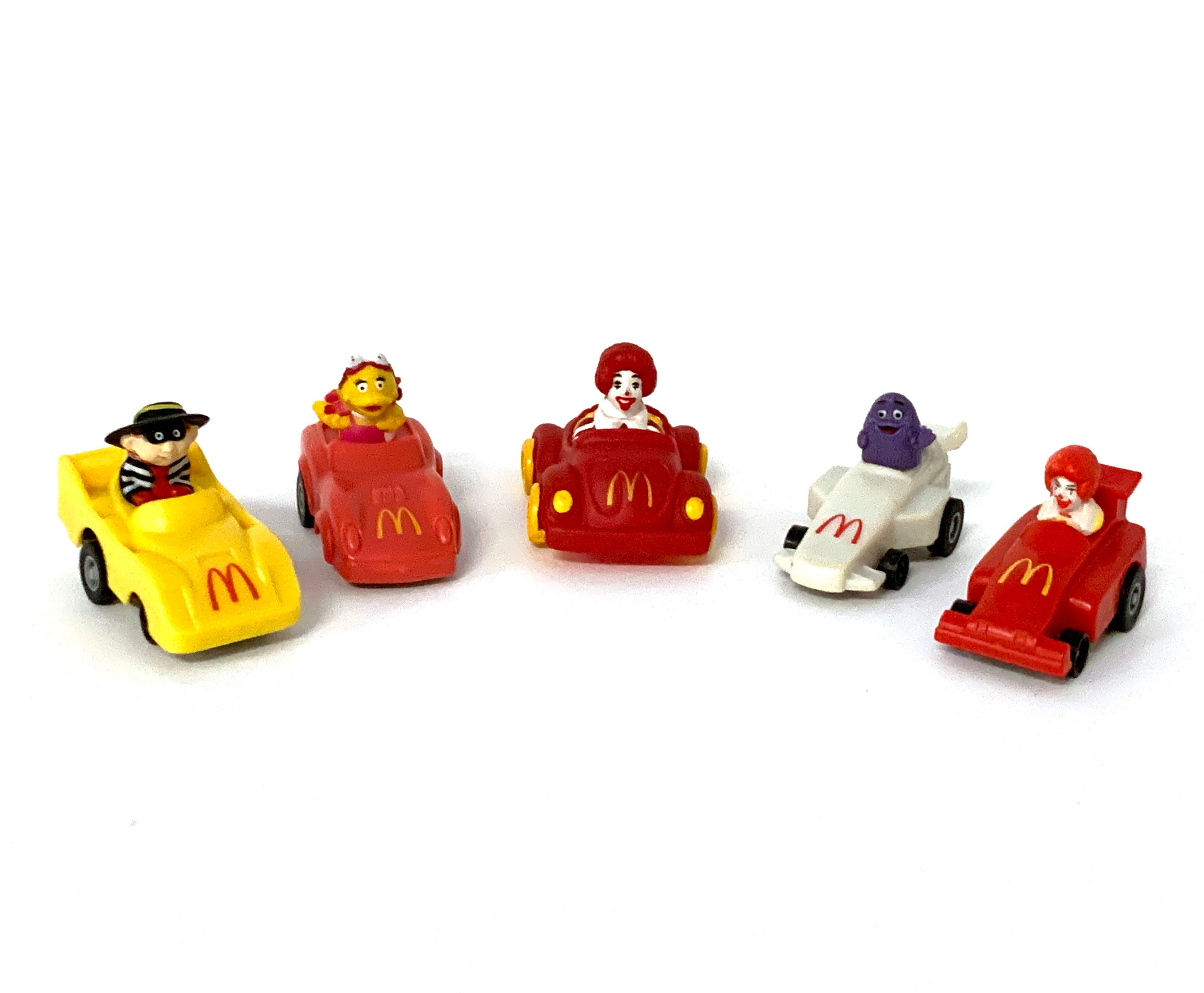 Vintage 90s Turbo Macs Happy Meal Pull Back Cars Hamburgler