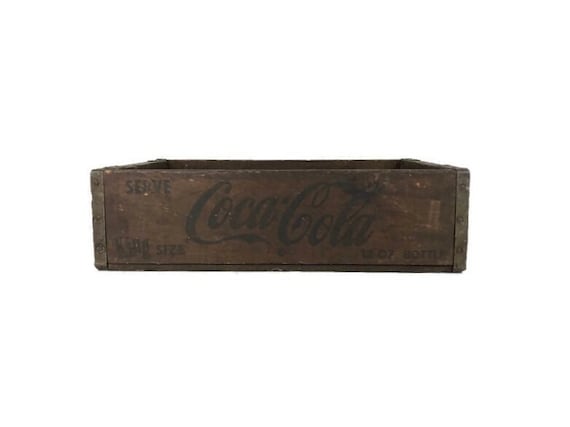 Vintage King Size Coca Cola Crate Los Angeles Brown Coke Box 1964