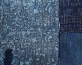 アンティークな日本の藍染めボロ布 - 大判 - Etsy 日本
