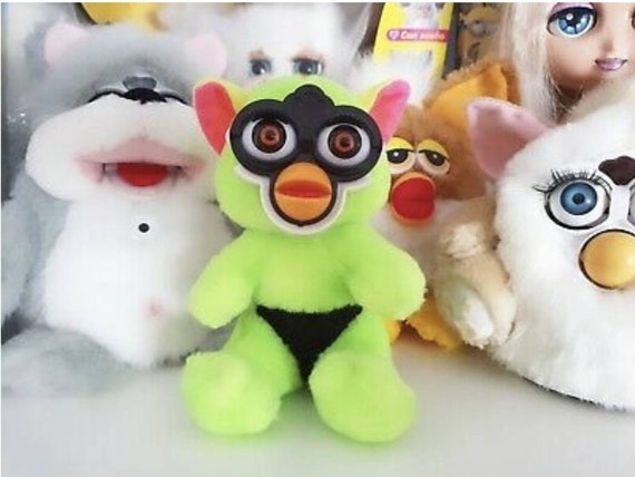 ファービー 偽物 グリーンボディ 模造ファービー ぬいぐるみ ネオン