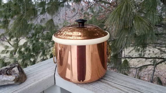 Coppercraft Guild Ice Bucket With Lion Head Handles Copper Ice
