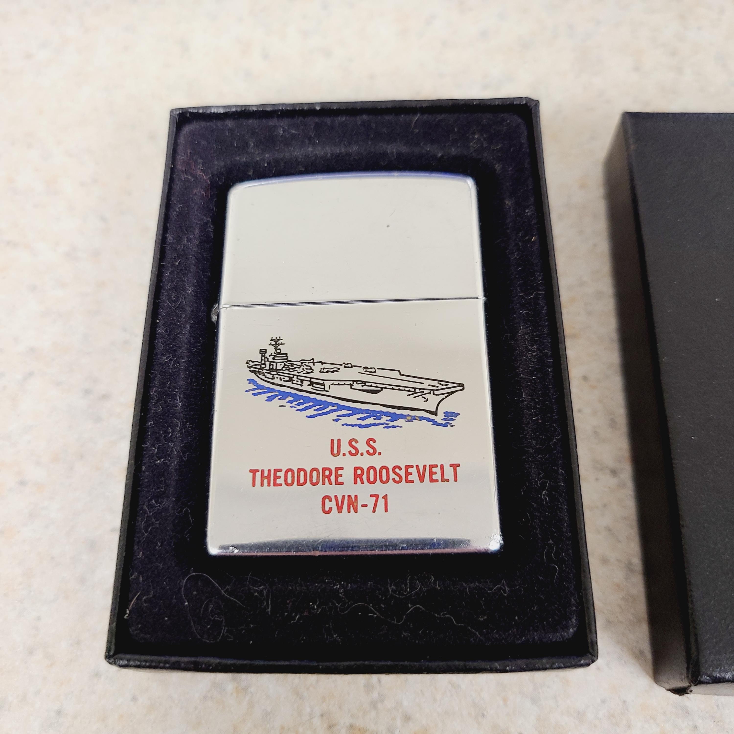 Vintage 1996 Date Code Zippo Windproof Cigarette Lighter USS