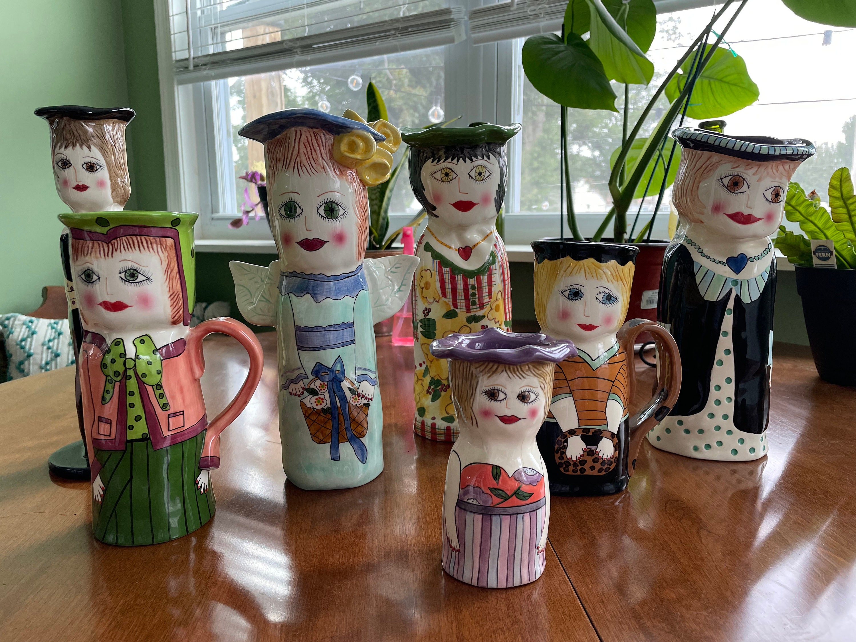 最終価格 貴重ヴィンテージ 米Susan paley 可愛い♪陶器クッキージャー