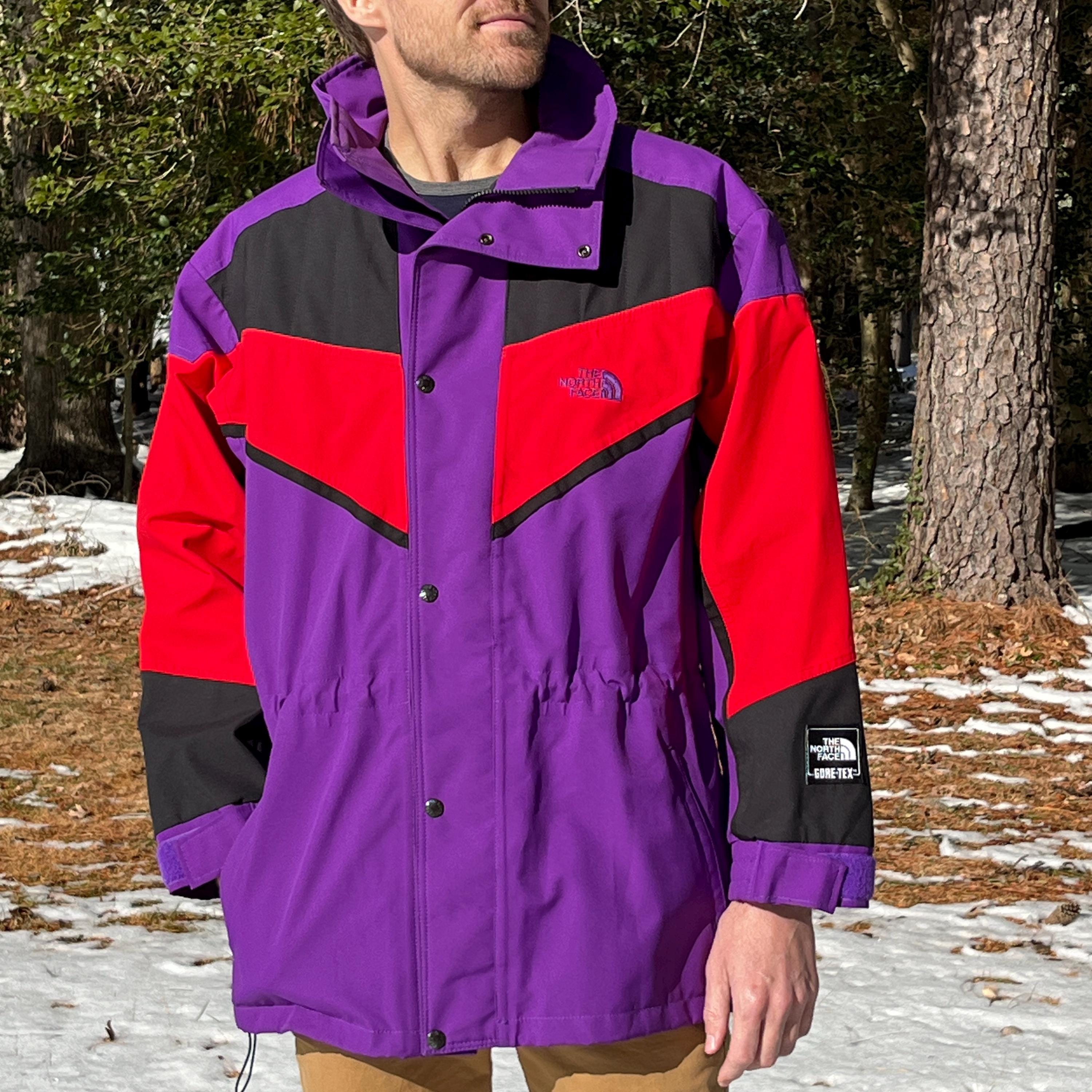 Vintage 1990s North Face Gore Tex Jacket – 80s 90s Purple, Red