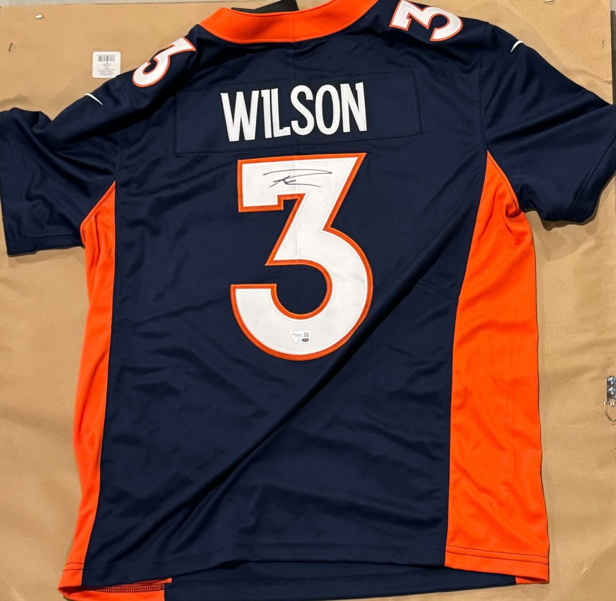 Russell Wilson Denver Broncos Autographed Navy Nike Limited