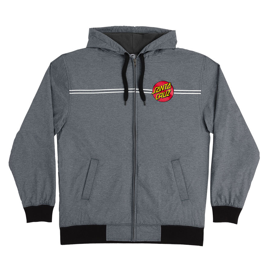 Santa Cruz CLASSIC DOT Hooded Windbreaker Skateboard Jacket GREY