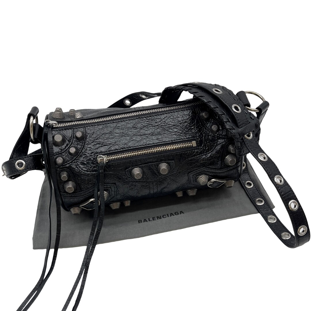 Auth BALENCIAGA Le Cagole Shoulder Bag 771716210KR1000 Black