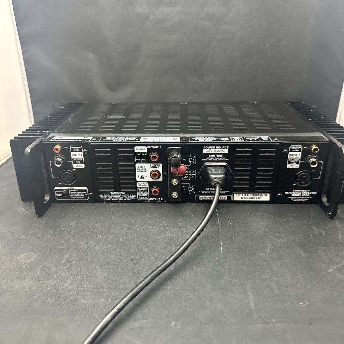 Behringer Reference Amplifier Model A500 | eBay