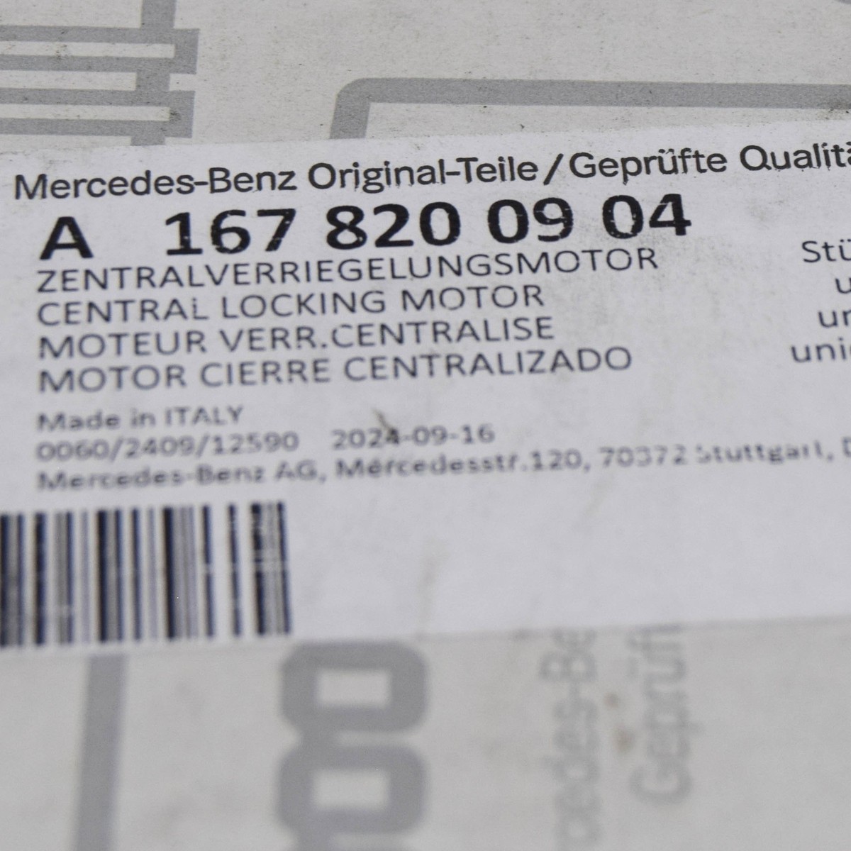 MERCEDES-BENZ GLE W167 Central Locking Motor Cable A1678200904 NEW