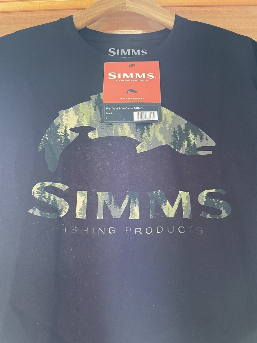 SIMMS Men's Trout Pine Camo T-Shirt Large Limited Edition | eBay