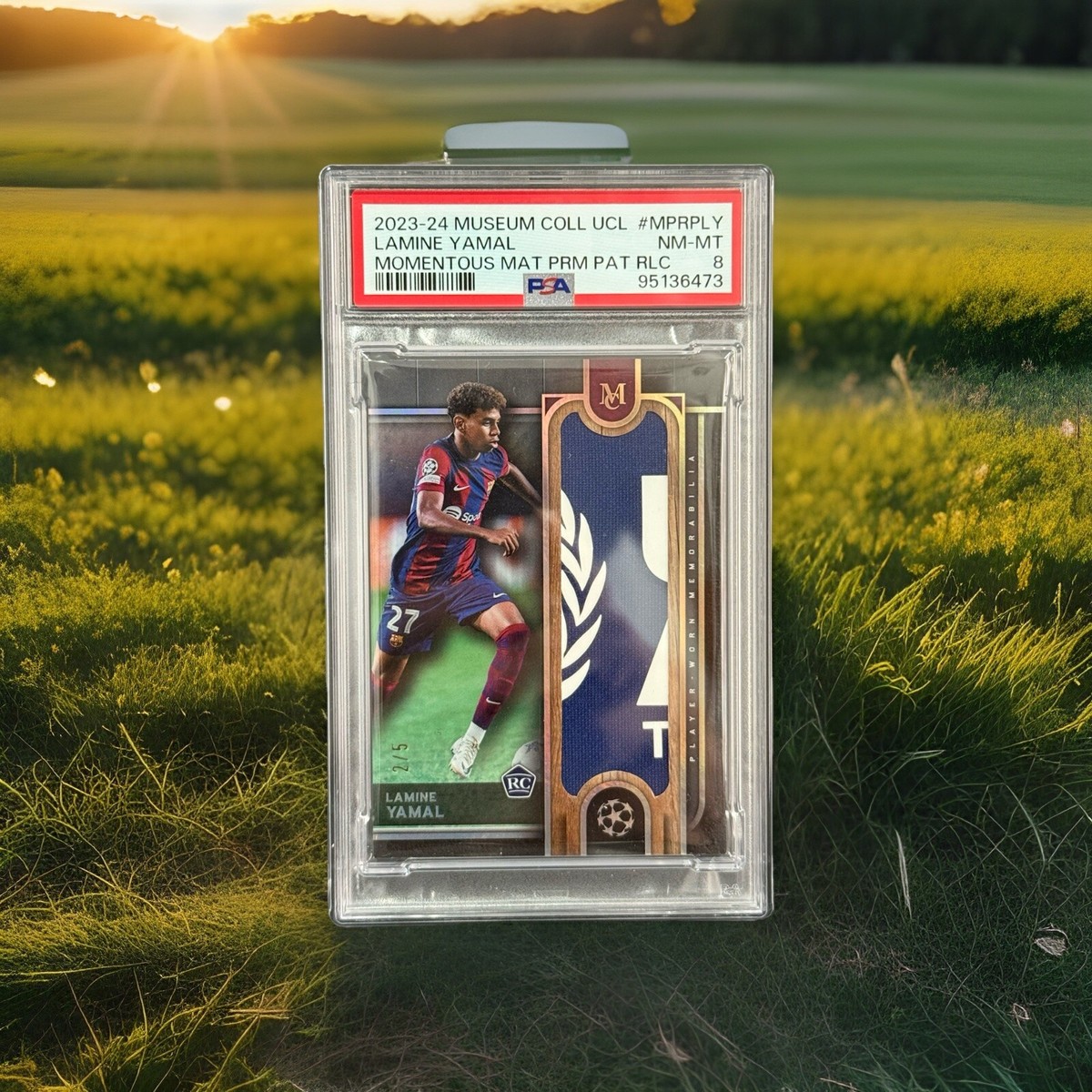 2023-24 Topps Museum RC Lamine Yamal Momentous Prime Player Worn