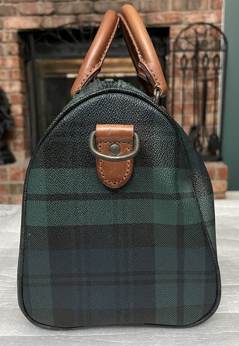 Polo Ralph Lauren Small Mini Boston Speedy Handbag Bag Green Plaid