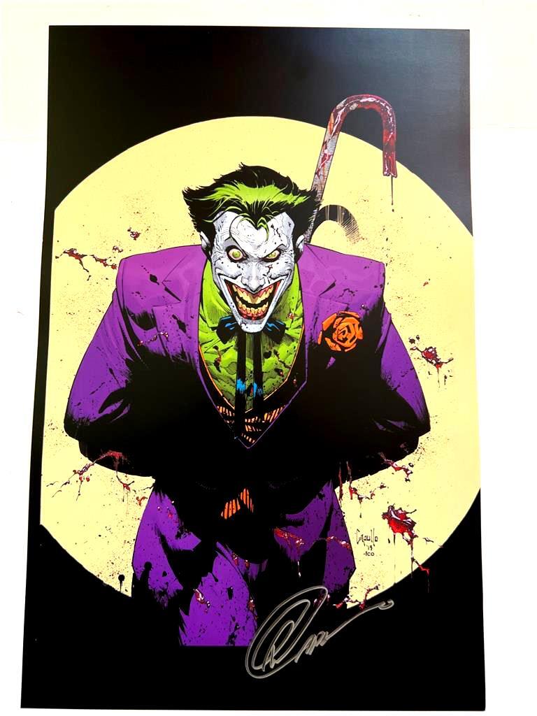 SDCC 2022 SIGNED Litho Print by Greg Capullo Joker 80th