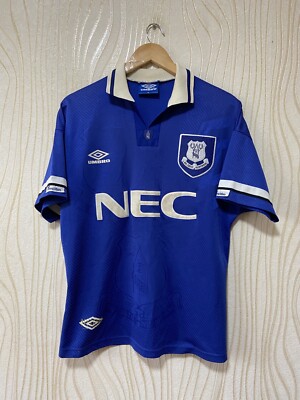 EVERTON 1994 1995 HOME FOOTBALL SHIRT SOCCER JERSEY UMBRO sz M MEN