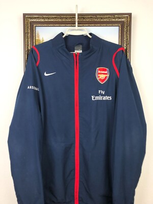 Vintage Nike Arsenal Football Jacket Soccer Track Top Mens Gunners