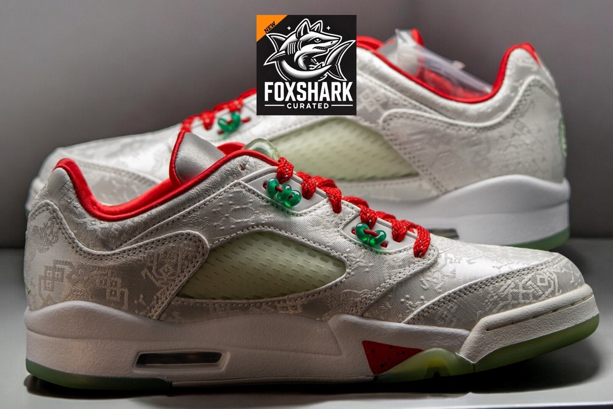 Size 8M #242 of 250 Clot X Air Jordan 5 Low White Satin Box Promo