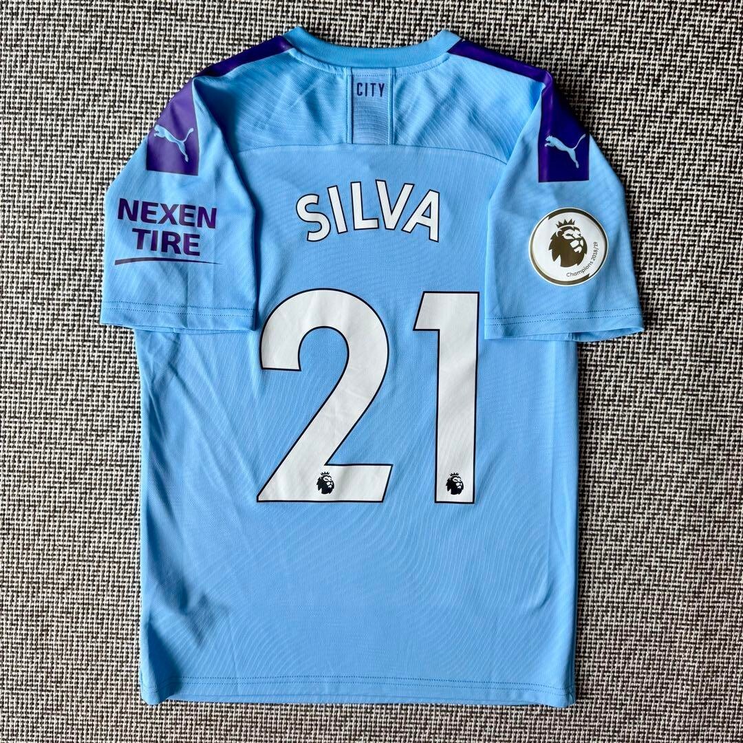 David Silva Man City 19/20 Home #21 Premier League Patch 125th