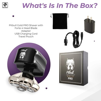 Skull Shaver Pitbull Gold PRO Head and Face Shaver: Holiday Gift