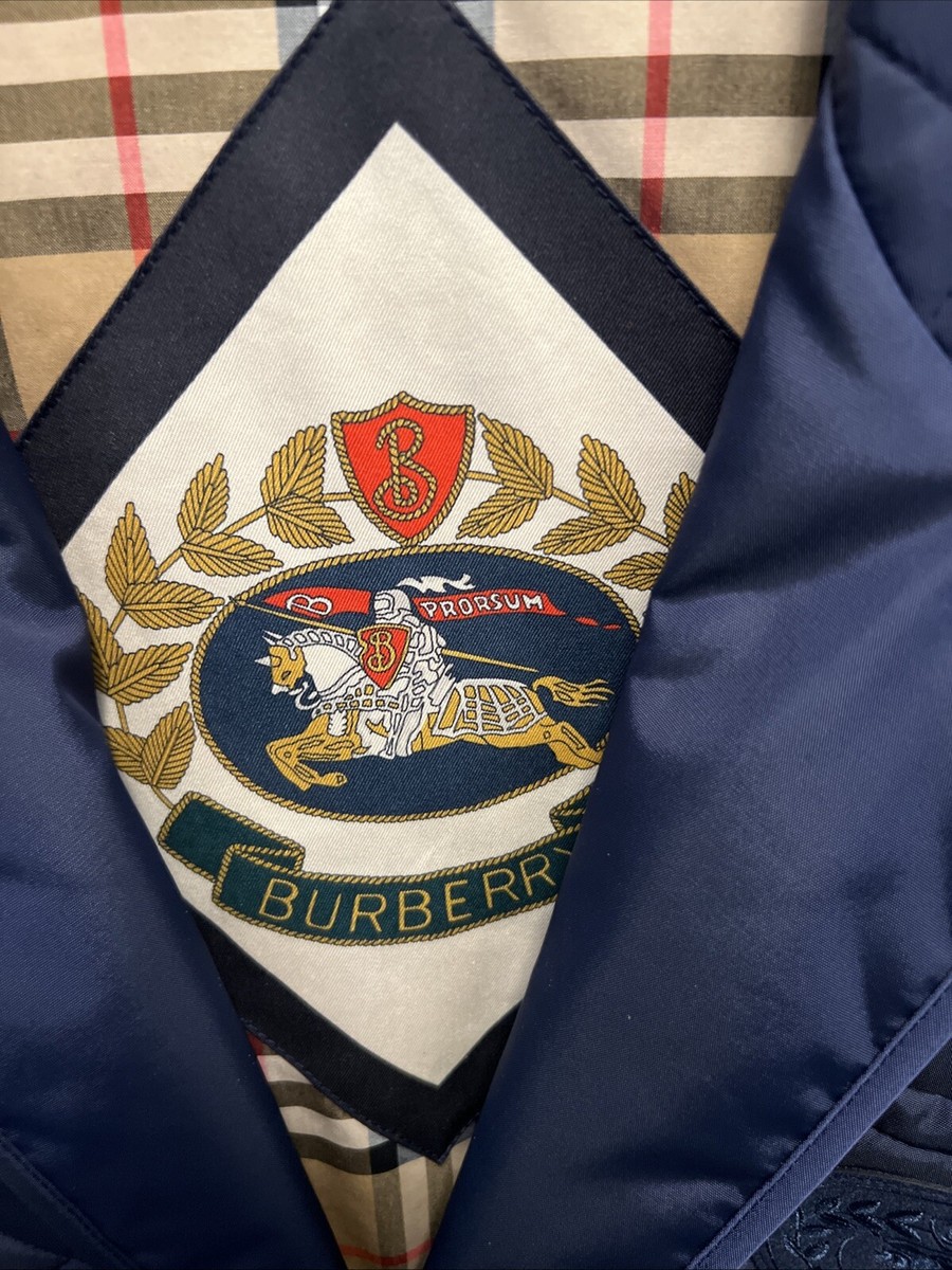 Burberry Men's Clifton Quilted Blazer Navy Jacket Navy Size 54