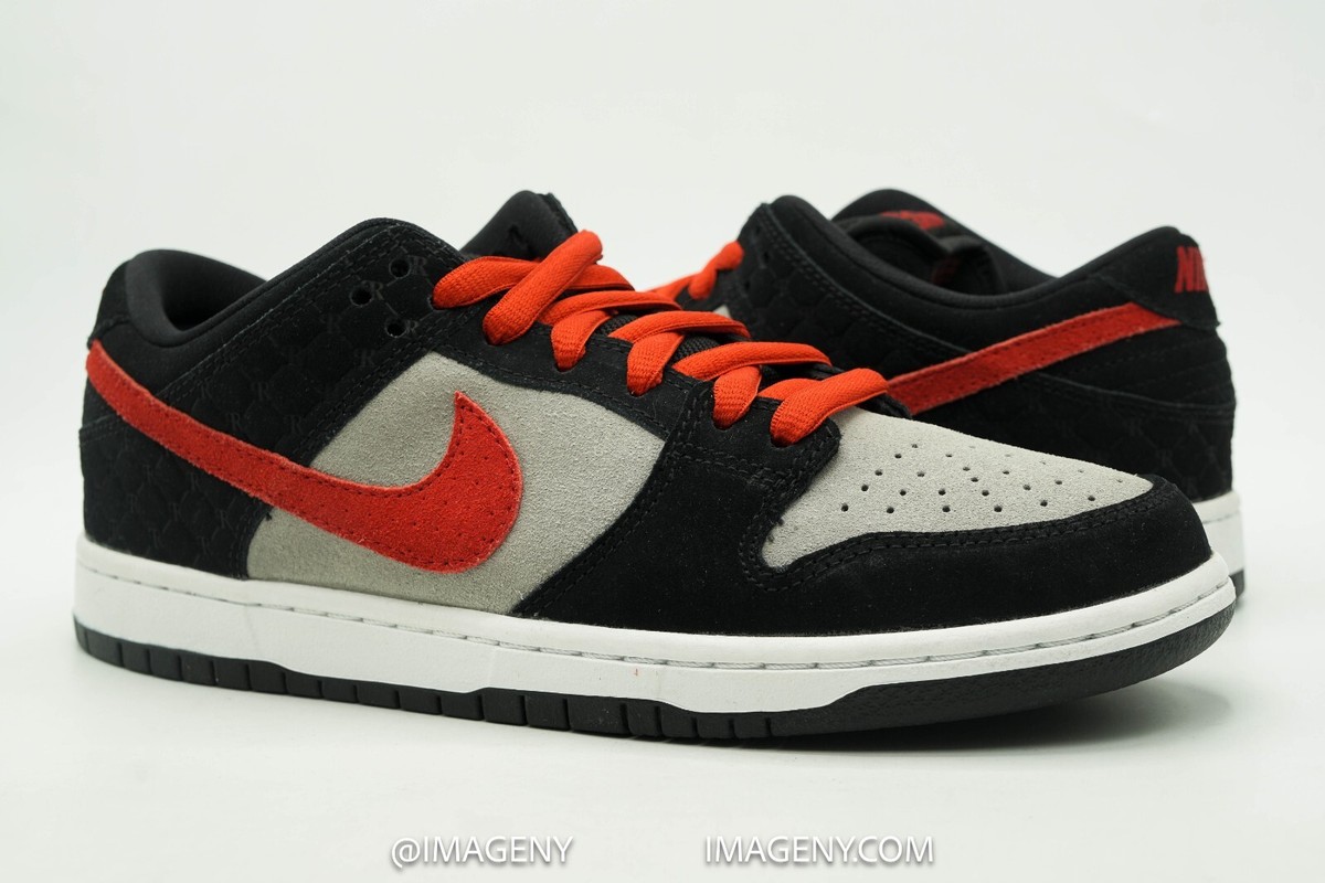 NIKE DUNK SB LOW USED SIZE 8.5 PRIMATIVE PAUL RODRIGUEZ BLACK RED