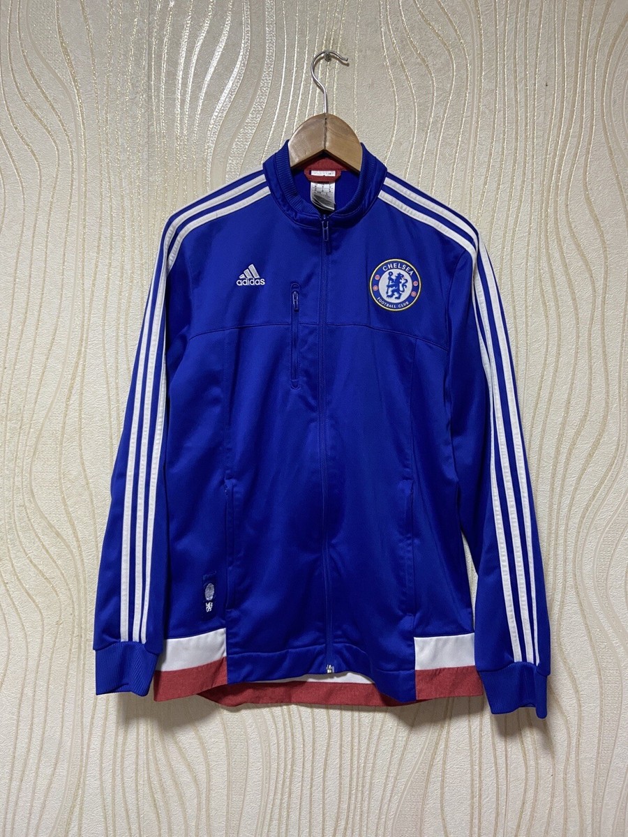 CHELSEA 2015 2016 HOME PRE MATCH FOOTBALL SOCCER JACKET ADIDAS