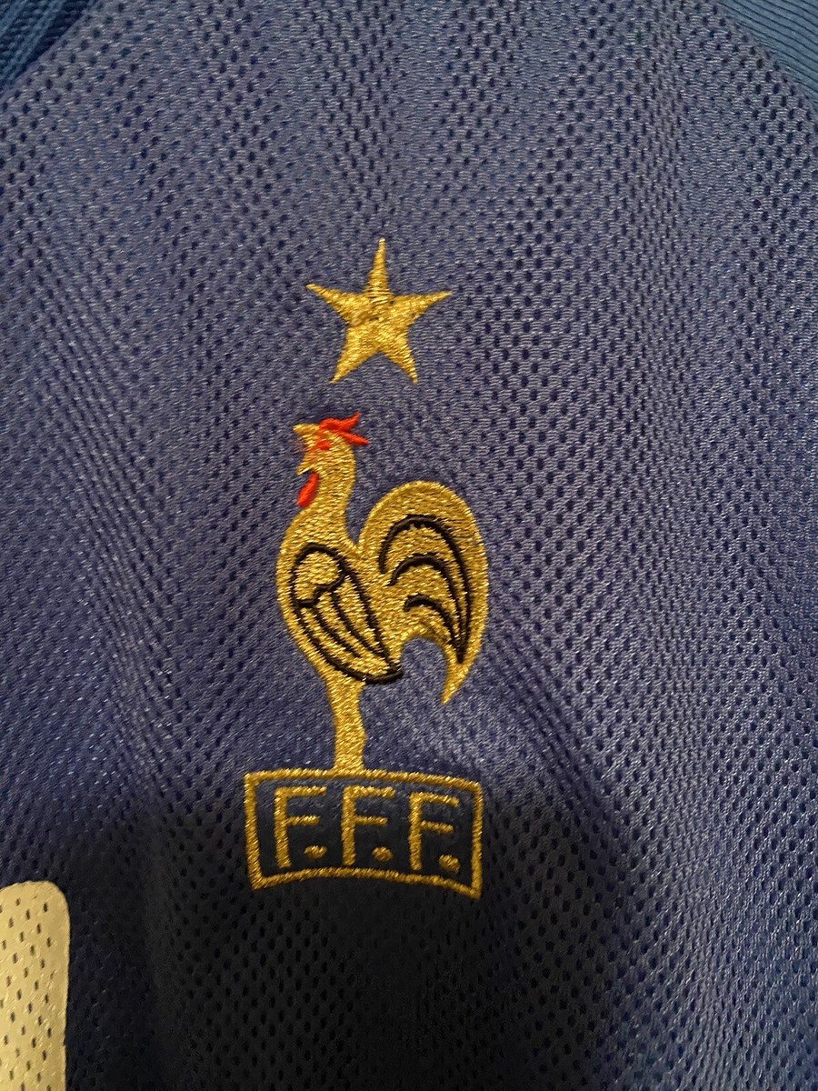 Vintage 2002 World Cup Adidas France Blue Home Jersey Thierry