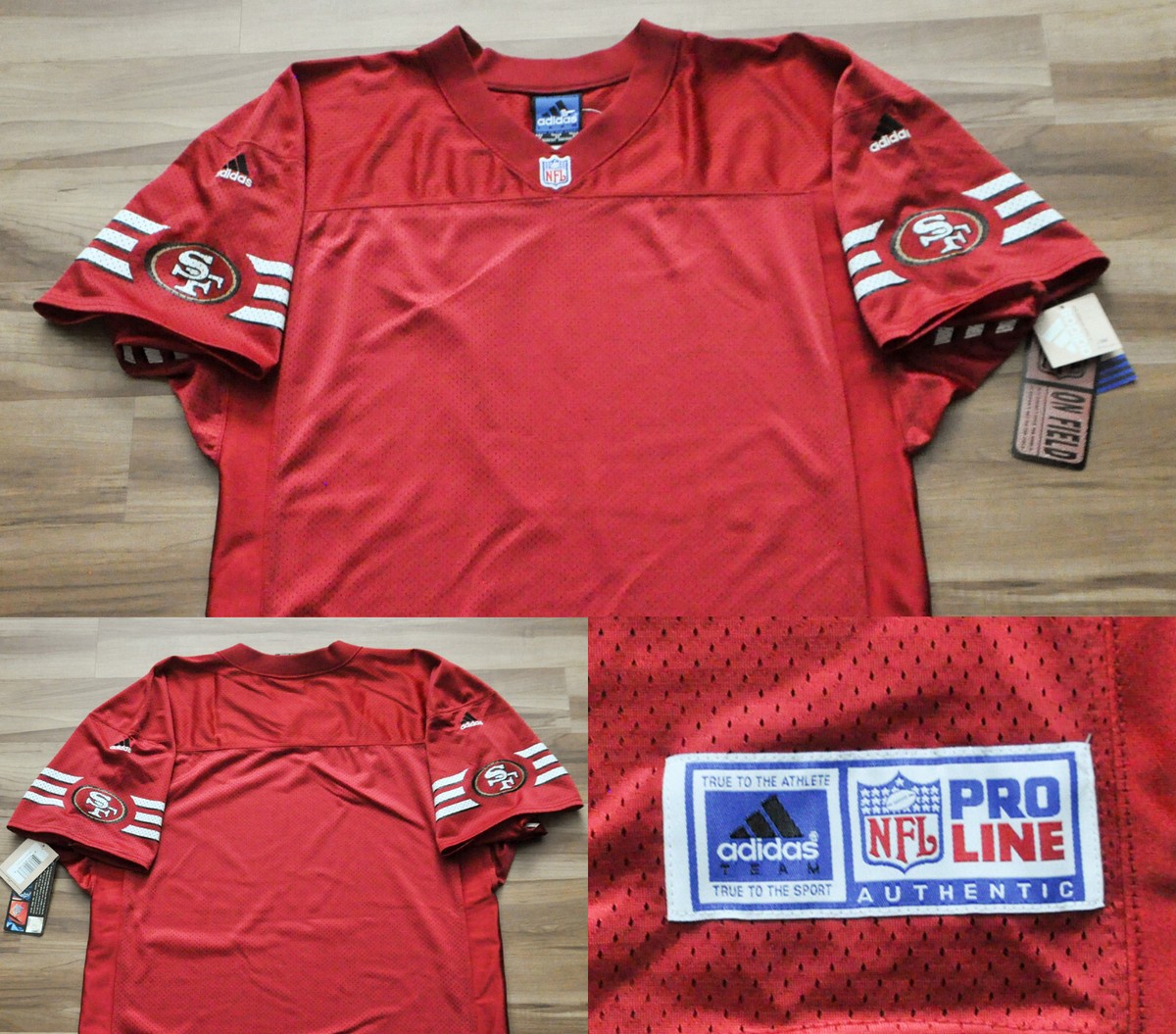 San Francisco 49ers Adidas Jersey Authentic Pro Line Blank Niners