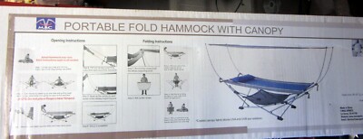 Mac Sports Folding Hammock with Removable Canopy, Brand New in the