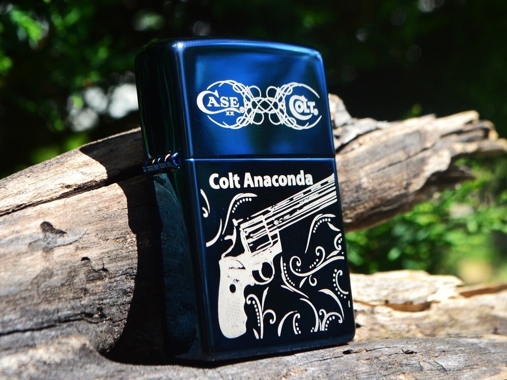 Colt Anaconda Zippo Lighter - .44 Magnum Revolver - Case XX