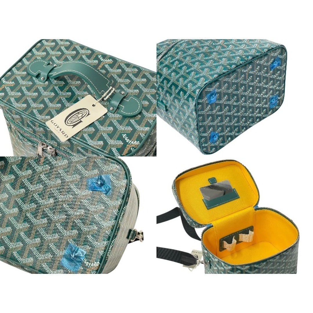 GOYARD Muse Vanity Case Bag Green Crossbody Shoulder Hand Purse