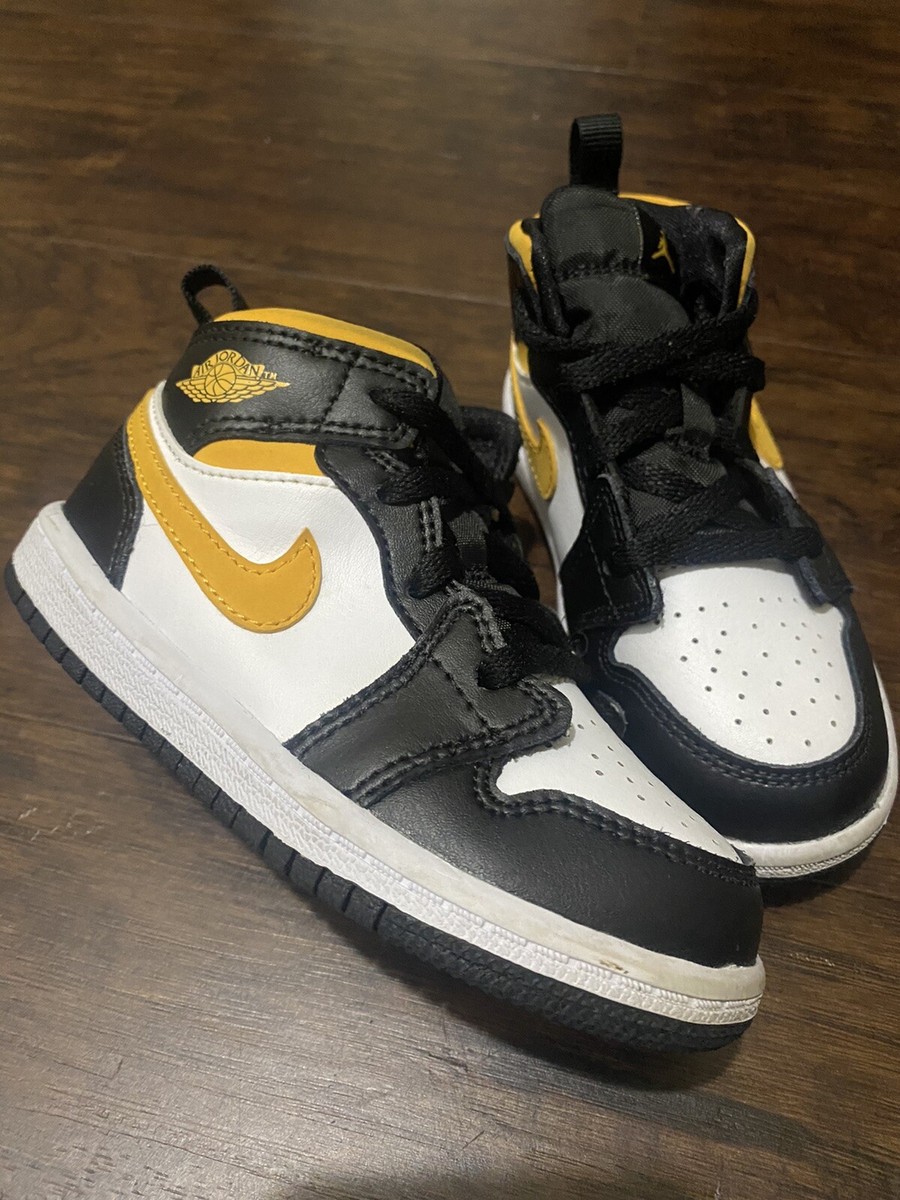 Nike Air Jordan 1 Retro Mid TD Pollen Black White 640735-177