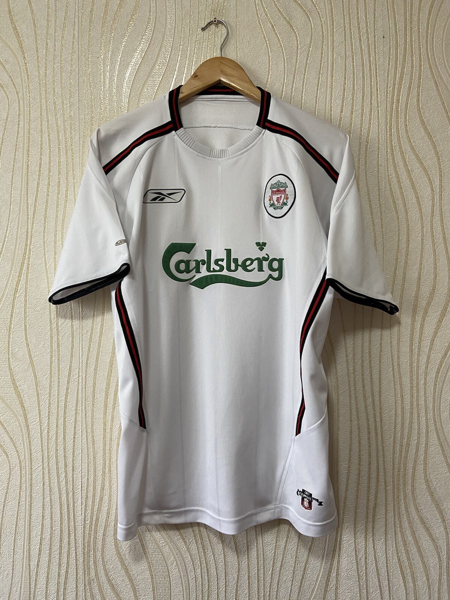 LIVERPOOL 2002 2003 AWAY FOOTBALL SHIRT SOCCER JERSEY REEBOK WHITE