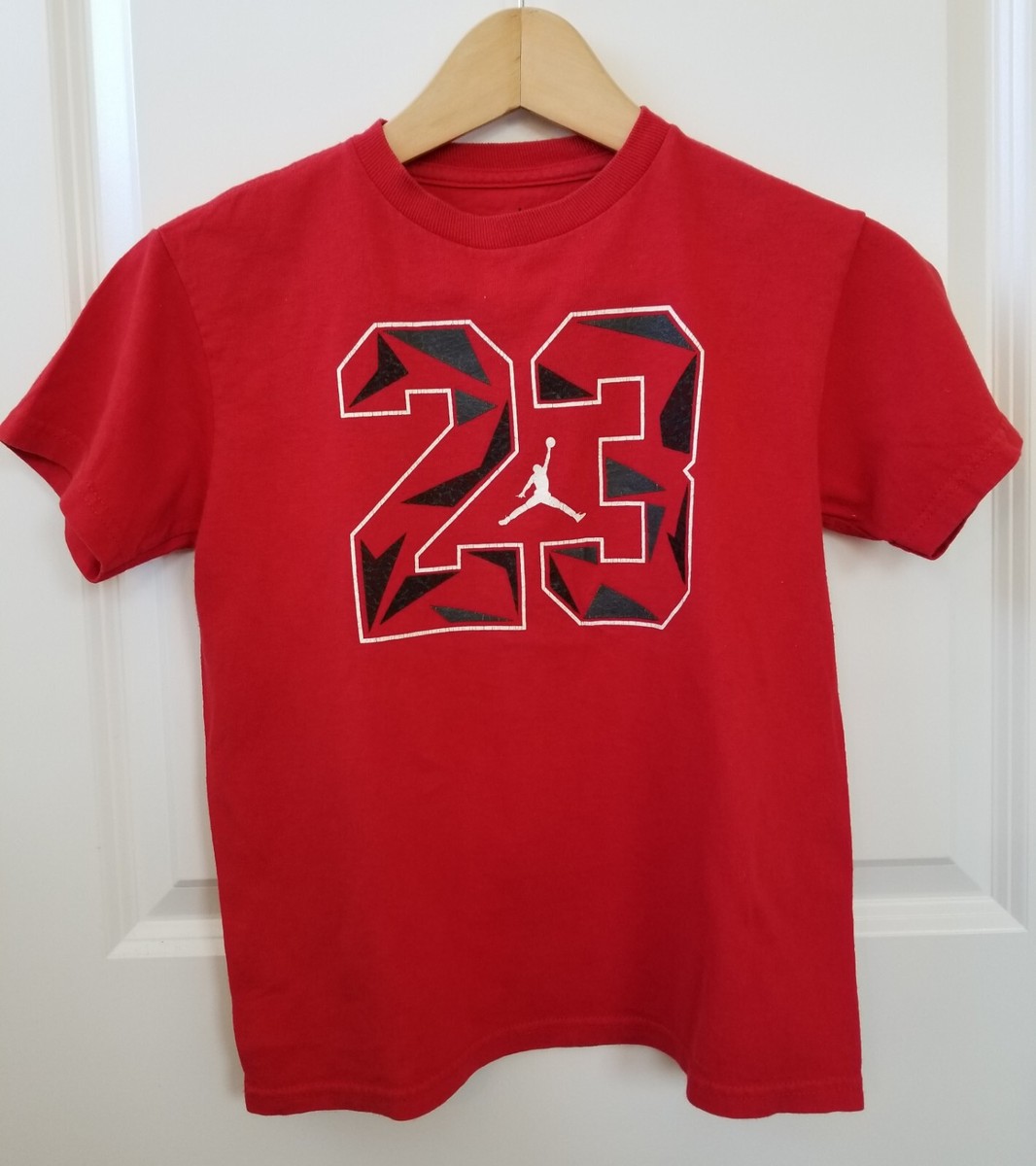 Michael Jordan Boy's Red Short Sleeve T- Shirt w/#23 & Jumpman