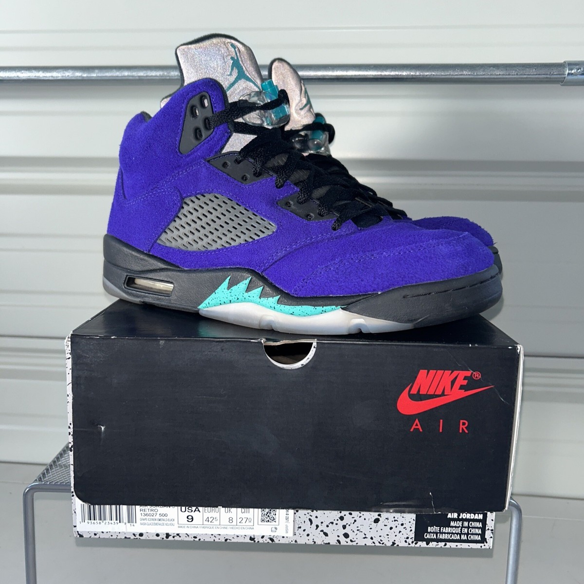 Air Jordan 5 Retro Alternate Grape Style # 136027-500 Size 9 | eBay