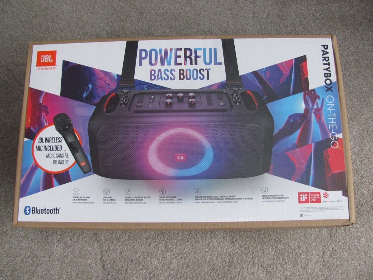 New JBL PartyBox On-The-Go Powerful Bass Boost Bluetooth Portable