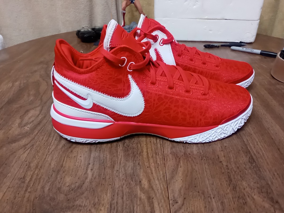 Men's Nike Zoom LeBron NXXT Gen Red White Basketball Shoes FN7092
