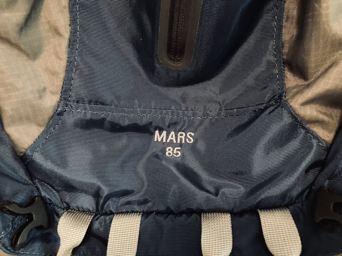 REI Mars 85 Hiking Backpack Aluminum Frame Pack Blue Padded Waist