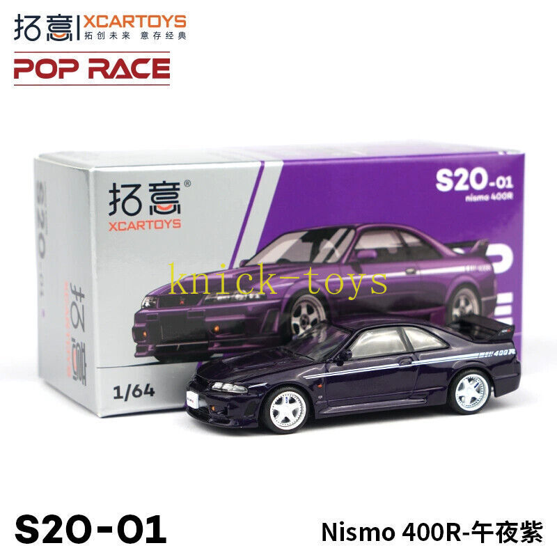 XCarToys x Pop Race 1:64 GT-R NISMO 400R MIDNIGHT PURPLE Diecast