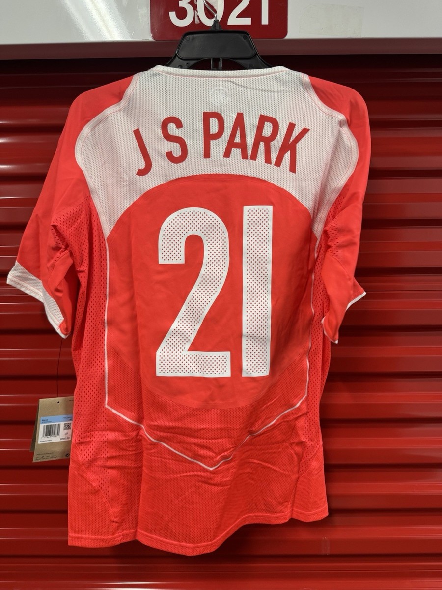 Korea Nike 2004 Reissue Park Jisung T90 Red Home Soccer Jersey