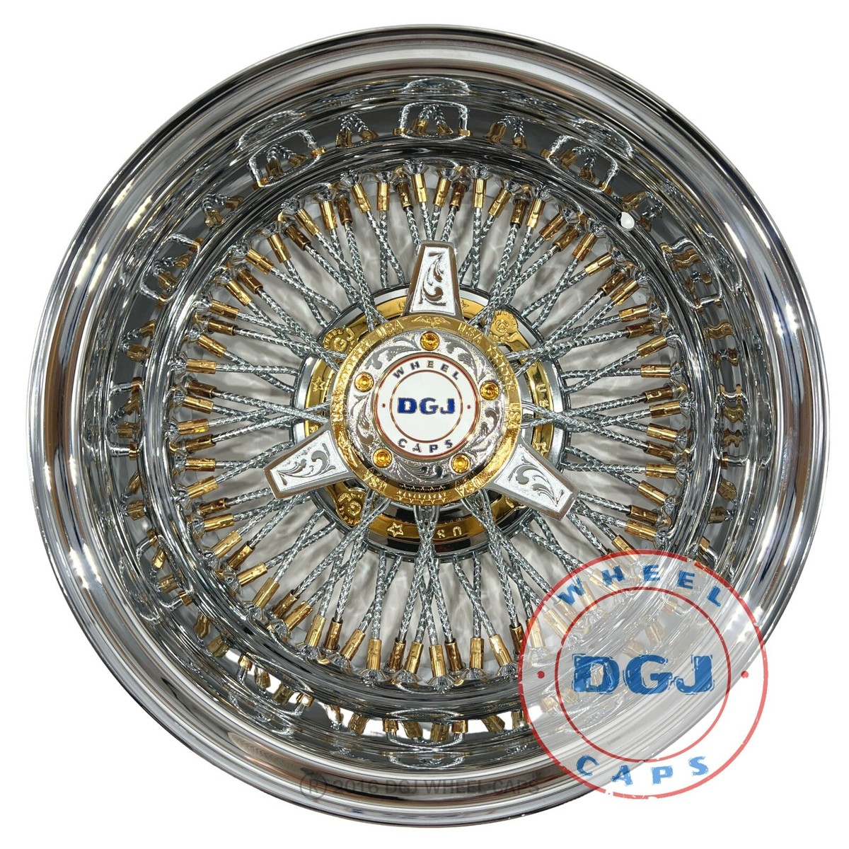 DGJ 13x7 Rev 72 Diamond Spks Gold NnHR + Engraved Knockoffs