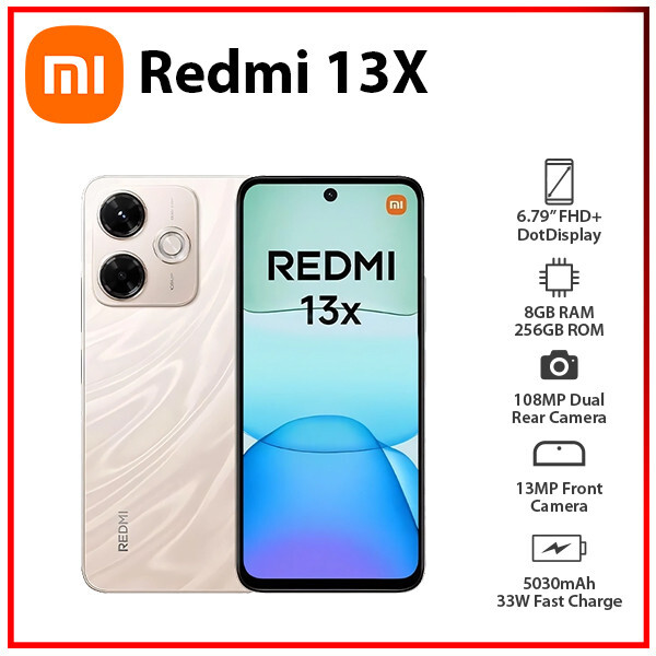Xiaomi Redmi 13x 4G 8GB+256GB PINK Dual SIM Unlocked Android Cell